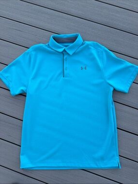 Under Armour Men's Polo - Bright Turquoise Blue